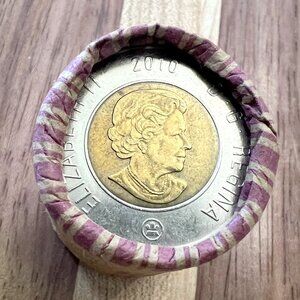 Very Rare 2010 Roll of 14 Serration Canada $2 Toonies!